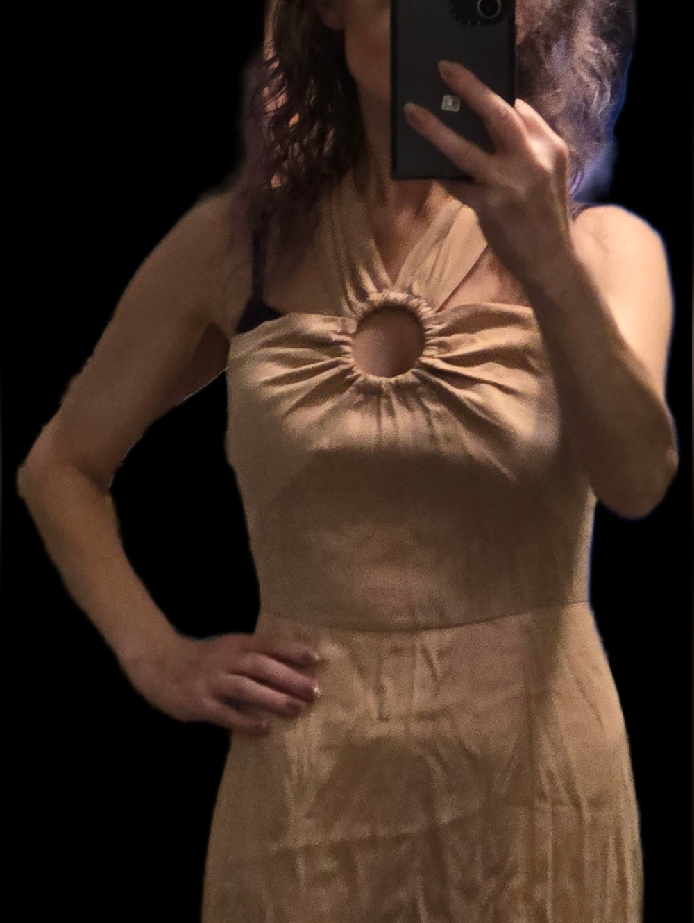 Topshop Blush Halter Maxi Dress with Front Slit Size 4 Lyocell, Viscose NWT - Picture 6 of 17